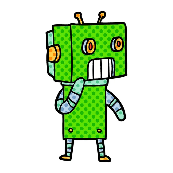 Ilustración Vectorial Del Robot Dibujos Animados — Vector de stock