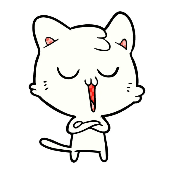 漫画猫歌のベクトル イラスト — ストックベクタ