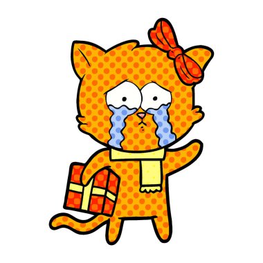 Çizgi film kedisinin vektör çizimi