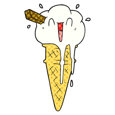 Çizgi film dondurmasının vektör çizimi