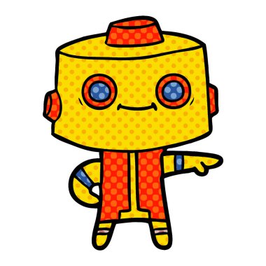 Çizgi film robotunun vektör çizimi