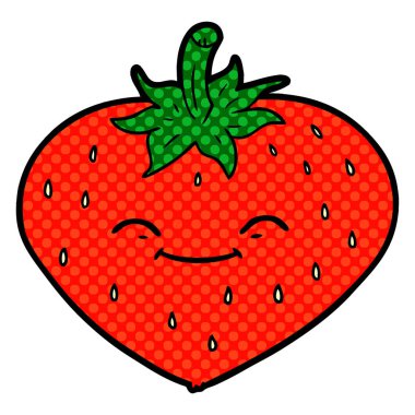 vektör çizim karikatür çilek