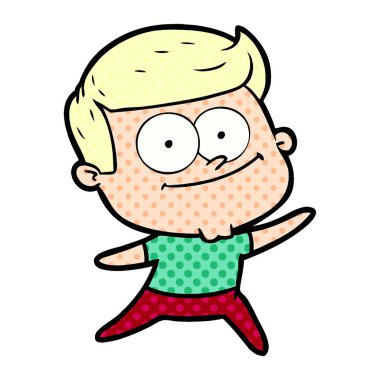 vektör çizim karikatür mutlu adam