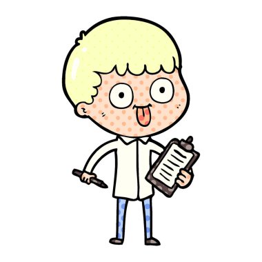  vektör çizim karikatür adam bakıyor