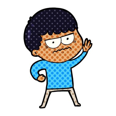 vektör çizim karikatür dostum rahatsız