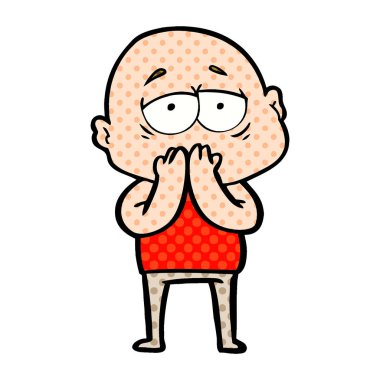 yorgun kel adam çizgi film