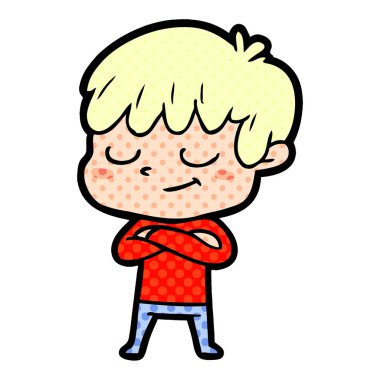 vektör çizim karikatür mutlu çocuk