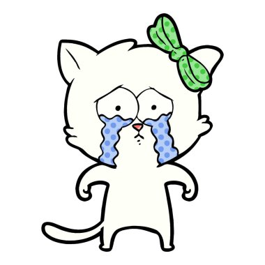 Çizgi film kedisinin vektör çizimi