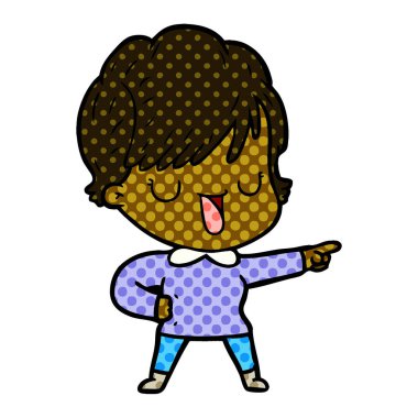 vektör çizim karikatür kadın söz