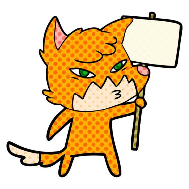 Akıllı karikatür fox vektör çizim