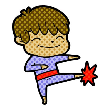 vektör çizim karikatür mutlu çocuk