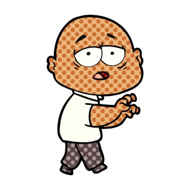 yorgun kel adam çizgi film