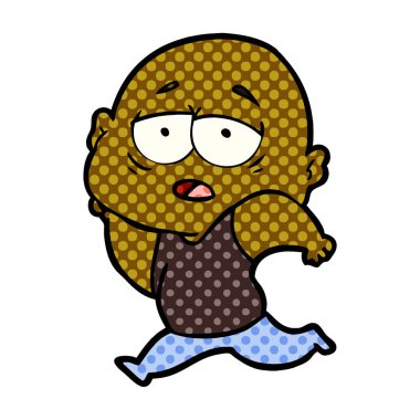 yorgun kel adam çizgi film