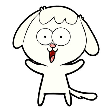 Çizgi film köpeğinin vektör çizimi