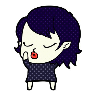 sevimli çizgi vampir kız