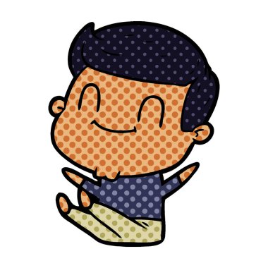 vektör çizim karikatür dostça adam