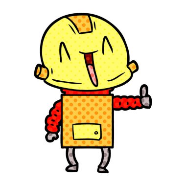 Çizgi film robotunun vektör çizimi