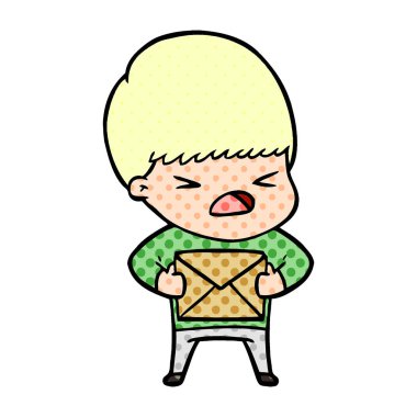 vektör çizim karikatür adam vurguladı