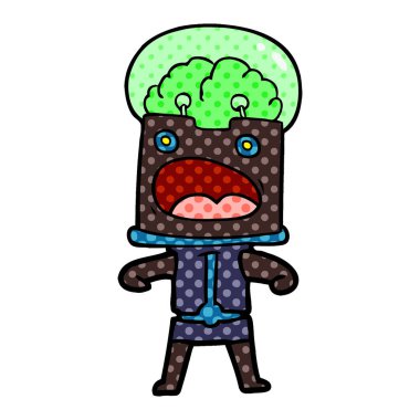 Çizgi film robotunun vektör çizimi