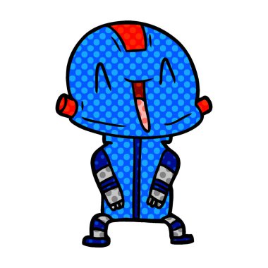 Çizgi film robotunun vektör çizimi