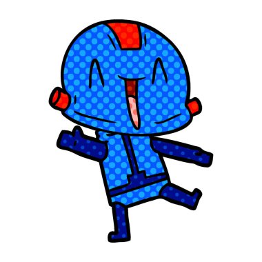 Çizgi film robotunun vektör çizimi