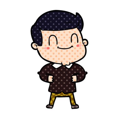 vektör çizim karikatür dostça adam