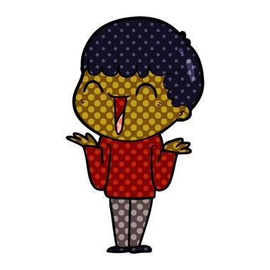 vektör çizim karikatür mutlu adam