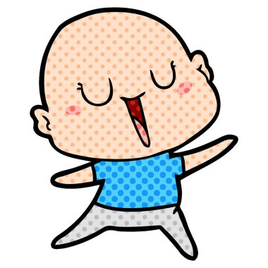 vektör çizim karikatür kel adam