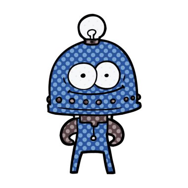 ampul ile mutlu karton robot