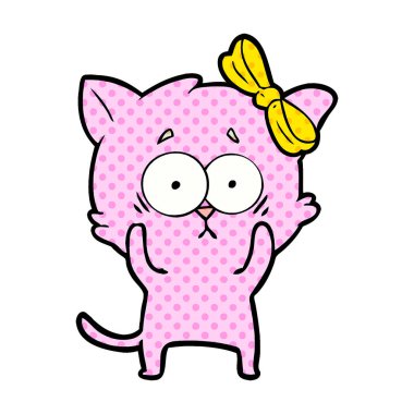 Çizgi film kedisinin vektör çizimi