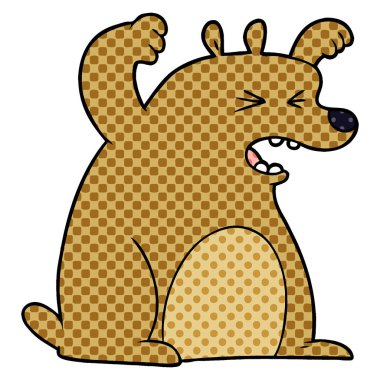 Çizgi film ayısının vektör çizimi