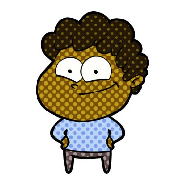 vektör çizim karikatür mutlu adam