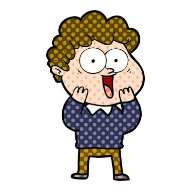 vektör çizim karikatür mutlu adam
