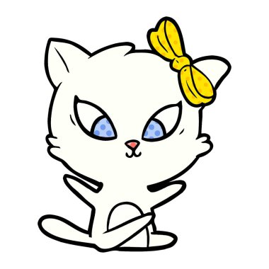 Çizgi film kedisinin vektör çizimi