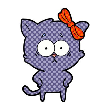 Çizgi film kedisinin vektör çizimi