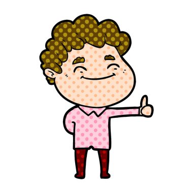 vektör çizim karikatür dostça adam