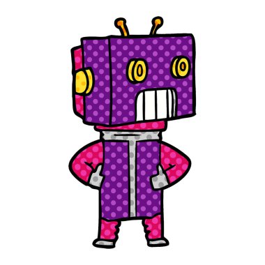 Çizgi film robotunun vektör çizimi