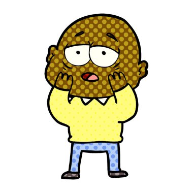 yorgun kel adam çizgi film