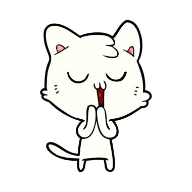  vektör çizim karikatür kedi şarkı