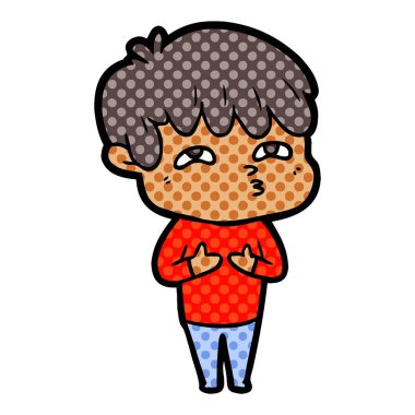 vektör çizim karikatür meraklı adam