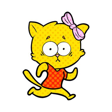 Çizgi film kedisinin vektör çizimi