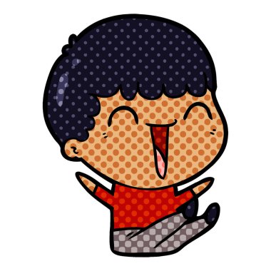 vektör çizim karikatür mutlu adam