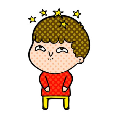 vektör çizim karikatür çocuk hayret