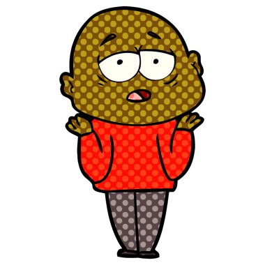 yorgun kel adam çizgi film