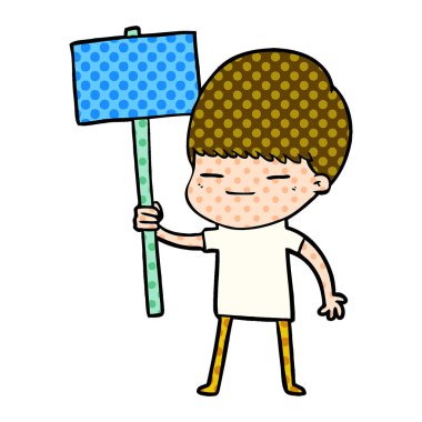 vektör çizim karikatür kendini beğenmiş çocuk