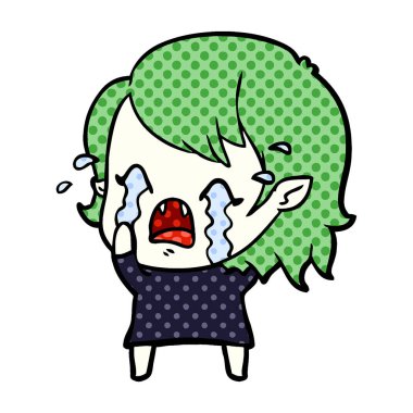 ağlayan vampir kız çizgi film