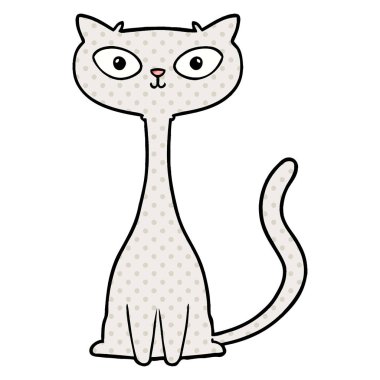 Çizgi film kedisinin vektör çizimi