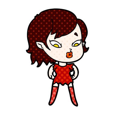 sevimli çizgi vampir kız