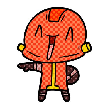 Çizgi film robotunun vektör çizimi