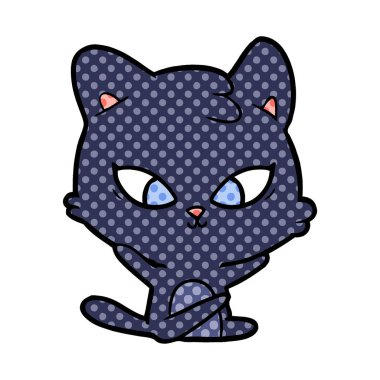 Çizgi film kedisinin vektör çizimi
